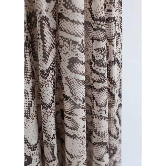 Snakeskin Animal Print Chiffon Sheer Maxi Skirt - Picture 10 of 10
